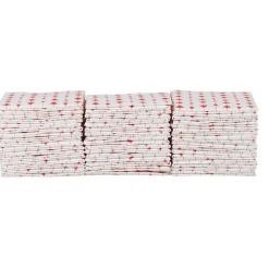 Serviette jetable pré pliée blanche sapins rouges x12-Gifi Discount