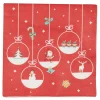 Serviette jetable rouge design suspensions de noël x20-Gifi Hot
