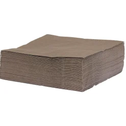 Serviette jetable 33x33 cm uni taupe x50-Gifi
