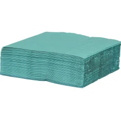 Serviette jetable 33x33 cm uni vert émeraude x50-Gifi New