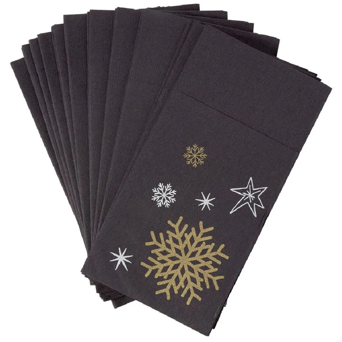 Serviette kangourou en papier motif flocon de neige x20-Gifi Sale