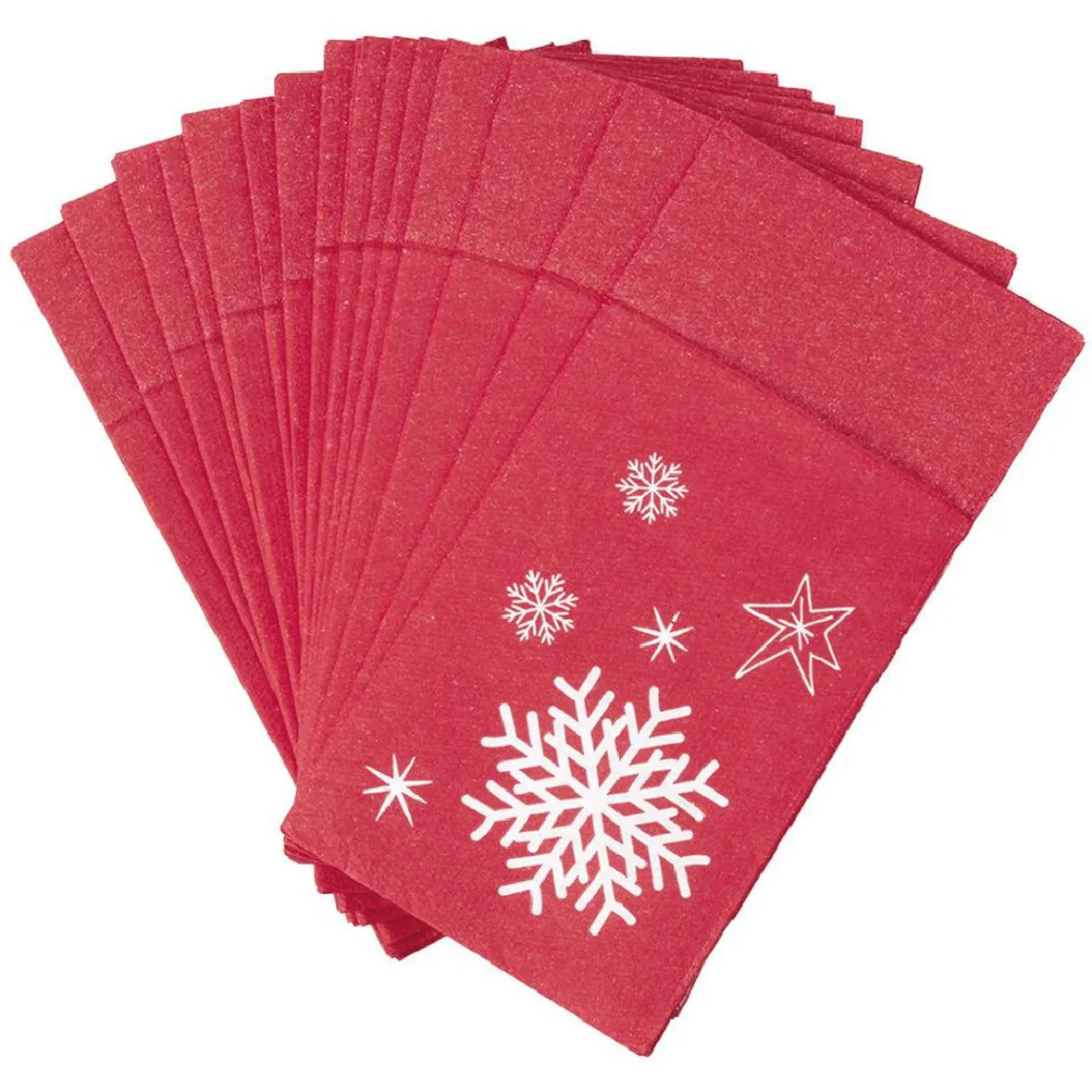 Serviette kangourou en papier motif flocon de neige x20-Gifi Sale