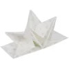 Serviette origami en papier motif sapin blanc argenté x12-Gifi New
