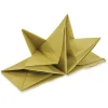 Serviette origami en papier doré x12-Gifi New