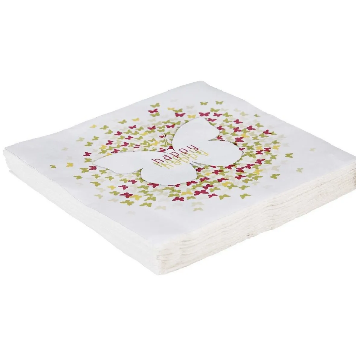 Serviette papier design papillon x 20-Gifi Outlet