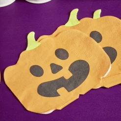 Serviette papier Halloween forme citrouille orange x20-Gifi Best