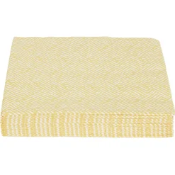 Serviette papier motif géométrique blanc et jaune 33x33cm 3 plis x20-Gifi Online
