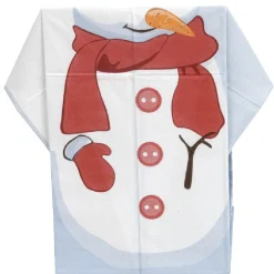 Serviette pré pliée bonhomme de neige x10-Gifi Outlet