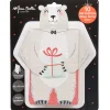 Serviette pré pliée ourson avec cadeau de Noël x10-Gifi New