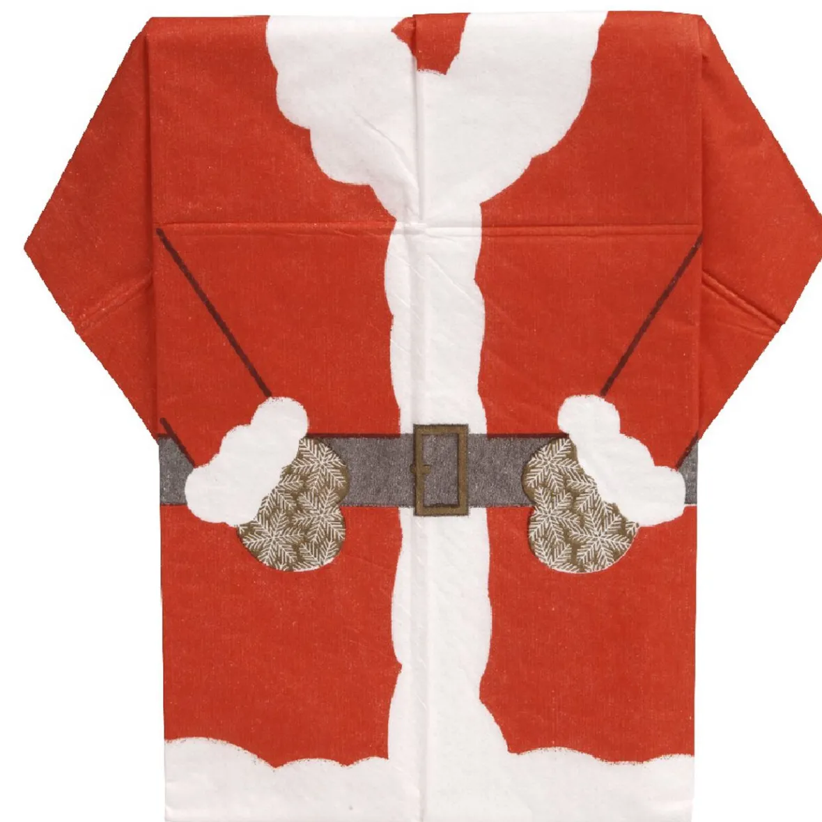 Serviette pré pliée Père Noël x10-Gifi Outlet