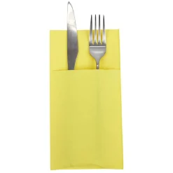 Serviette range couverts 40cm jaune canari x20-Gifi