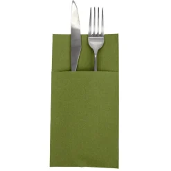 Serviette range couverts 40cm vert olive x20-Gifi New