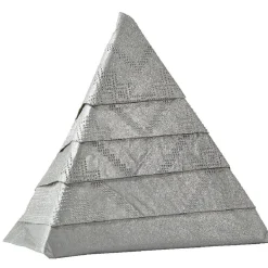 Serviettes de table pré-pliées forme sapin argentées-Gifi Outlet