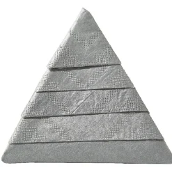 Serviettes de table pré-pliées forme sapin argentées-Gifi Outlet