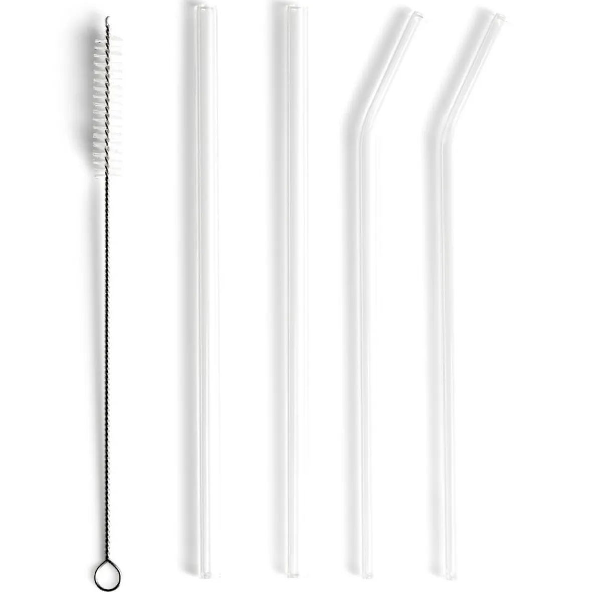 Set 4 pailles en verre avec écouvillon-Gifi Clearance