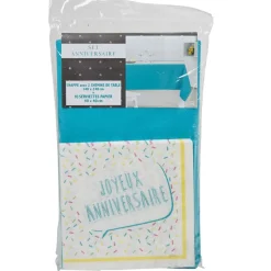 Set décoration de table anniversaire bleu-Gifi Online