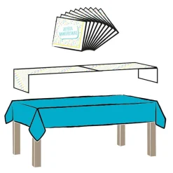 Set décoration de table anniversaire bleu-Gifi Online