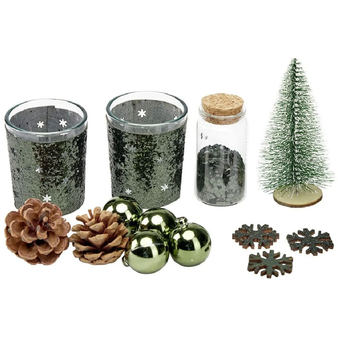 Set de décoration de table Noël vert-Gifi Online