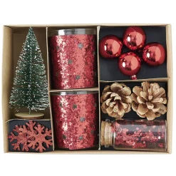 Set de Noël décoration de table rouge-Gifi