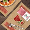 Set de table + serviette en papier Pizza & Pasta x10-Gifi Sale