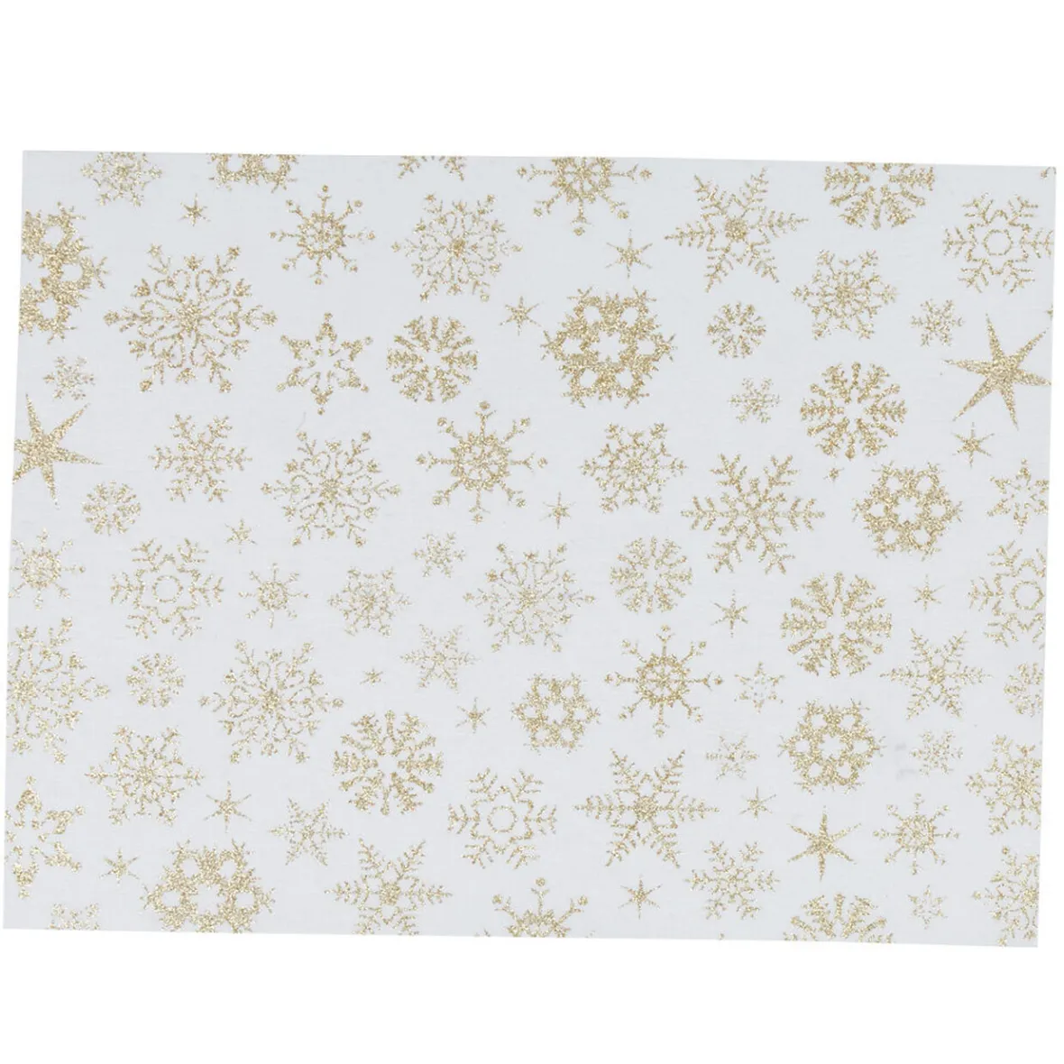 Set de table blanc design flocons dorés x8-Gifi Best