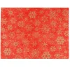 Set de table rouge design flocons dorés x8-Gifi Online