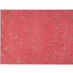 Set de table rouge motifs étoiles dorées x10-Gifi Hot