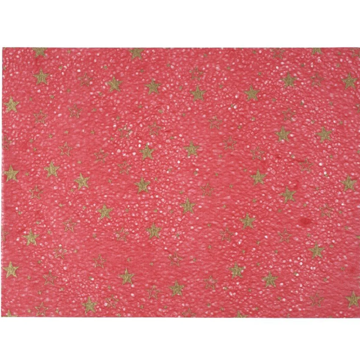 Set de table rouge motifs étoiles dorées x10-Gifi Hot