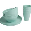 Set de vaisselle 12 pièces plastique uni bleu 4 personnes-Gifi Outlet