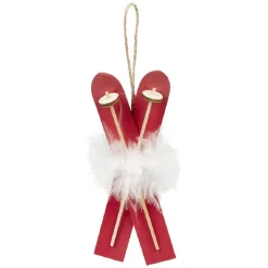 Ski en bois à suspendre Noël-Gifi Outlet