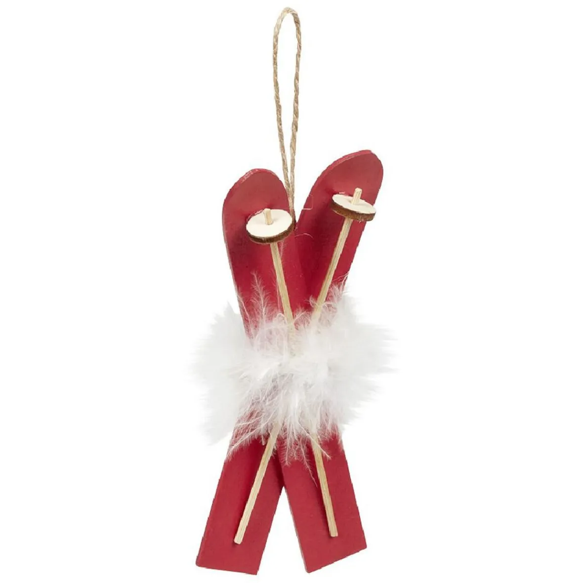 Ski en bois à suspendre Noël-Gifi Outlet