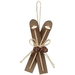 Ski en bois à suspendre Noël-Gifi Outlet