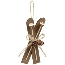 Ski en bois à suspendre Noël-Gifi Outlet