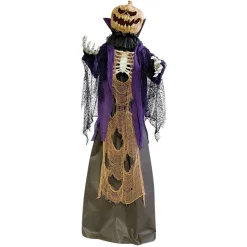 Sorcière tête citrouille Halloween animé L110xl20xH160cm-Gifi Hot