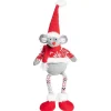 Souris assise déco Noël avec pattes tombantes H54cm-Gifi Outlet
