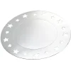 Sous-assiette argentée décor étoiles x4-Gifi Best