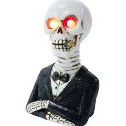 Squelette gentleman Halloween LED polyrésine noir et blanc-Gifi Sale