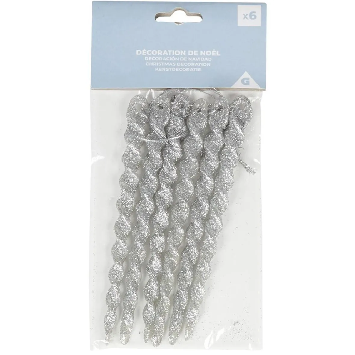 Stalactite x6 Noêl à suspendre-Gifi New