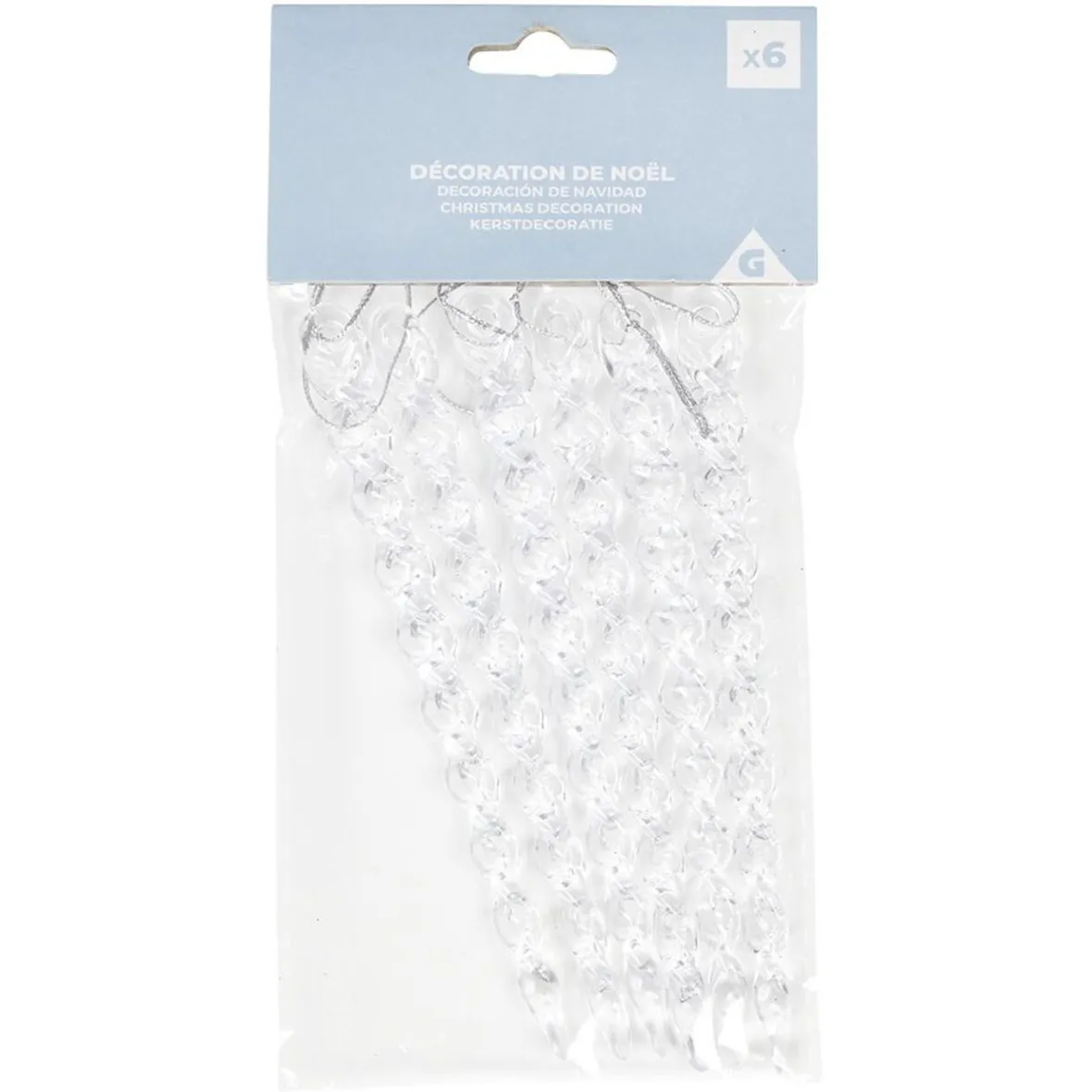 Stalactite x6 Noêl à suspendre-Gifi New