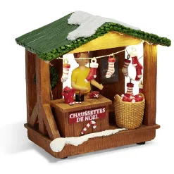 Stand de Noël lumineux chaussettes 5 LED blanc chaud en résine-Gifi Best