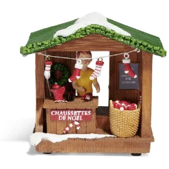 Stand de Noël lumineux chaussettes 5 LED blanc chaud en résine-Gifi Best