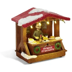 Stand de Noël lumineux fromage et raclette 5 LED banc chaud-Gifi Online