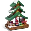 Stand Père Noël lumineux sapin 9 LED multicolore en résine-Gifi Outlet