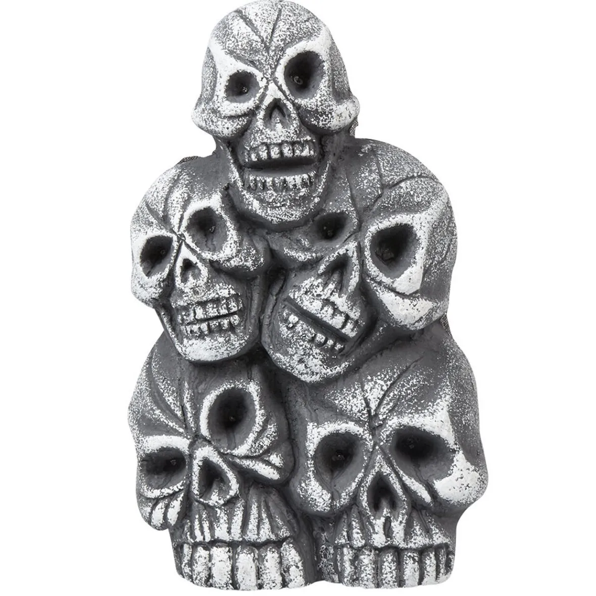 Statue de 5 crânes Halloween avec yeux lumineux-Gifi New