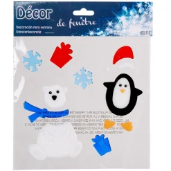 Sticker gel ours et pingouin Noël-Gifi Sale