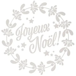 Sticker pour fenêtre couronne de Noël blanc-Gifi Hot