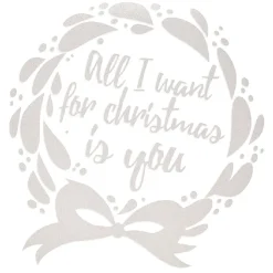 Sticker pour fenêtre couronne de Noël blanc-Gifi Hot