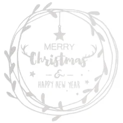 Sticker pour fenêtre couronne de Noël blanc-Gifi Hot