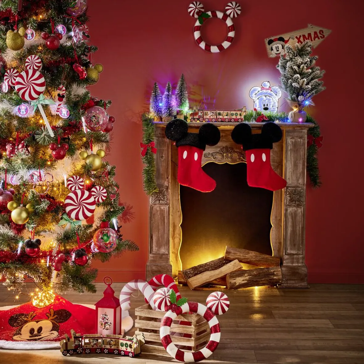 Sucette déco Noël Disney Mickey H36cm-Gifi New