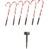 Sucre d'orge lumineux solaire x6 24 LED H43cm-Gifi Clearance